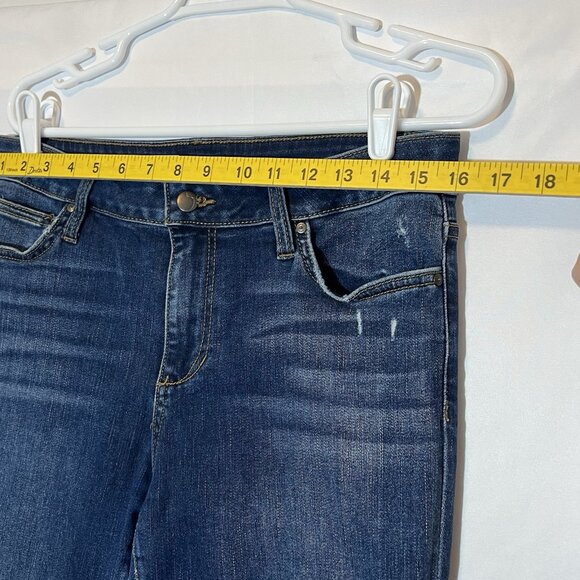 Joe's Women’s Jeans Size 31 Blue Straight Leg Zipper Pockets Cuffed Distressed - Picture 4 of 10